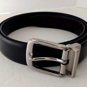 Men's Perry Ellis Dress Belt, Black, 33/35